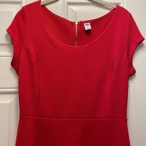 Old navy red fit and flare dress